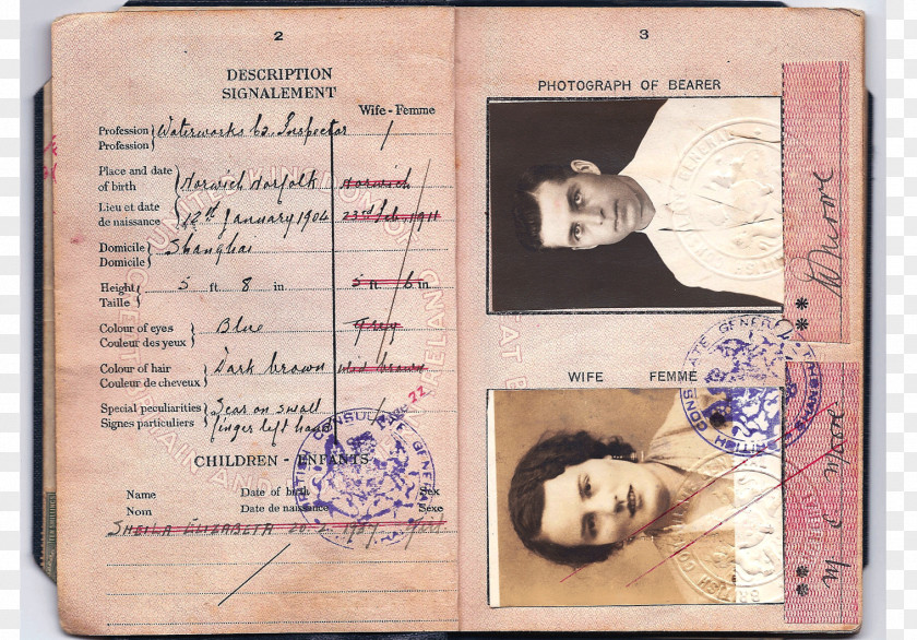 Passport Identity Document British German Stamp PNG