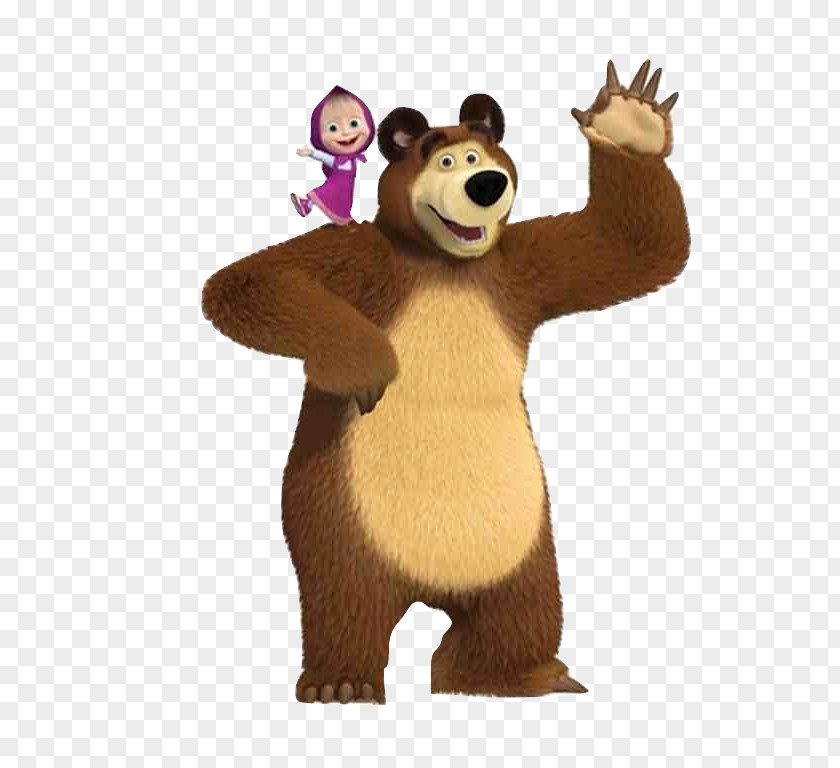 Bear Masha Party Birthday Image PNG