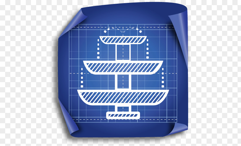 Water Fountain .ico Blueprint Architecture Plan PNG