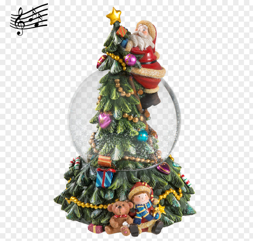 Water Globe Christmas Tree Ornament Figurine PNG