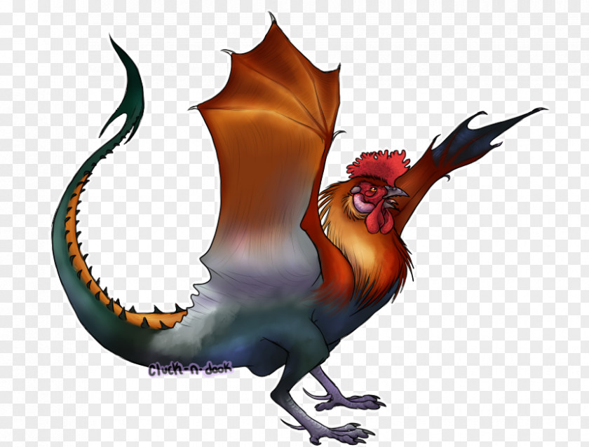 Cool Dude Rooster Digital Art Drawing Dragon PNG