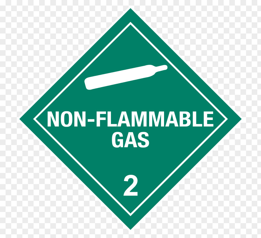 HAZMAT Class 2 Gases Dangerous Goods Combustibility And Flammability Placard PNG
