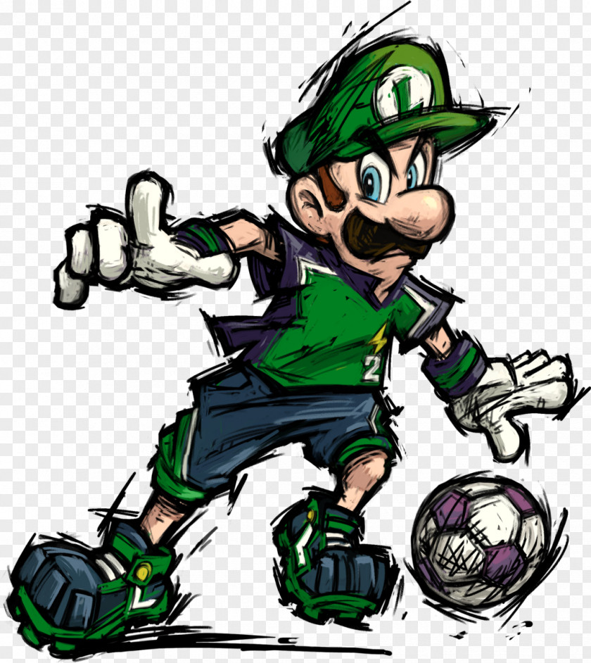 Luigi Mario Strikers Charged Super Bros. PNG