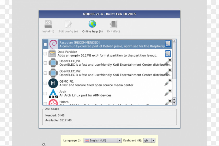 Raspberry Pi Noobs Raspbian Installation Operating Systems PNG