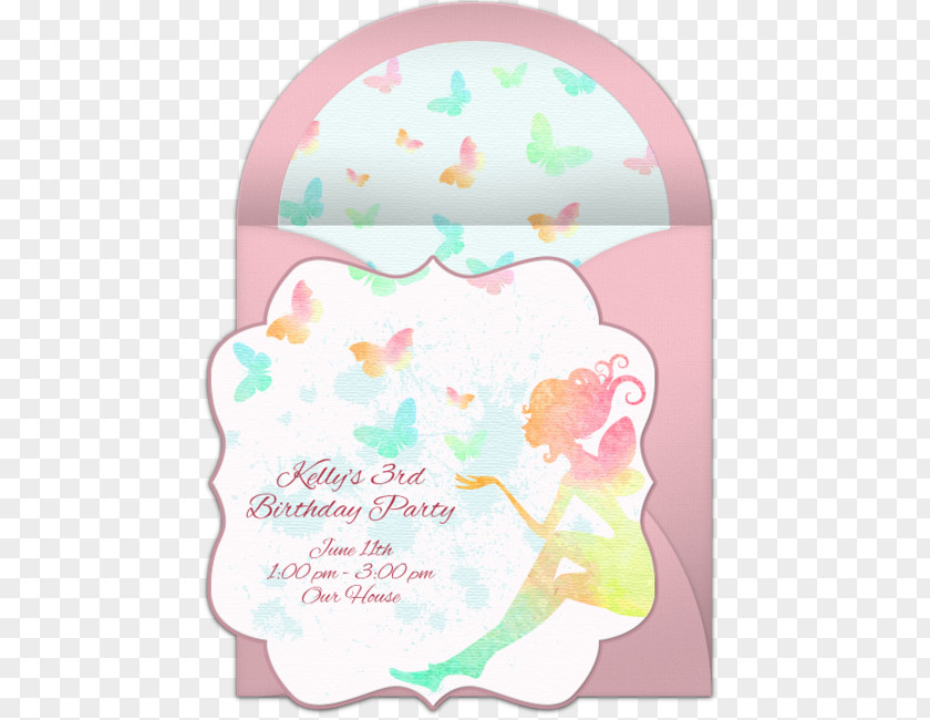 Birthday Wedding Invitation Party Butterfly Fairy PNG