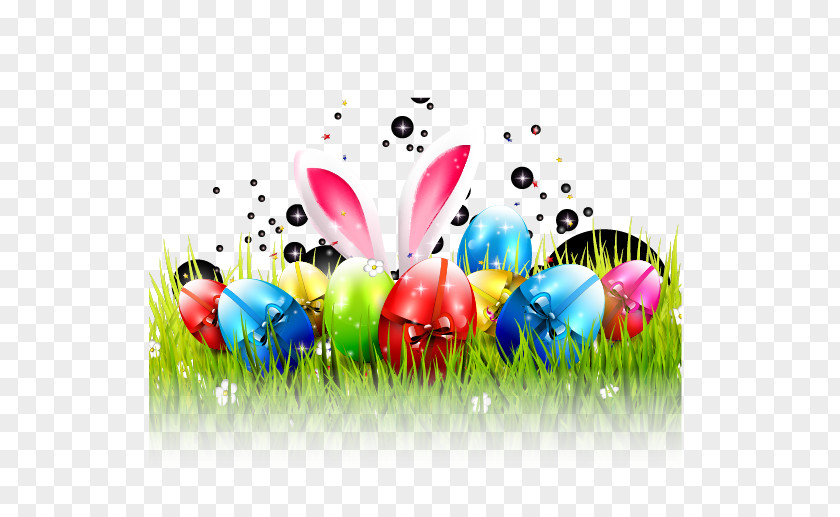 Easter Eggs Vector Material, Bunny Egg Rabbit PNG