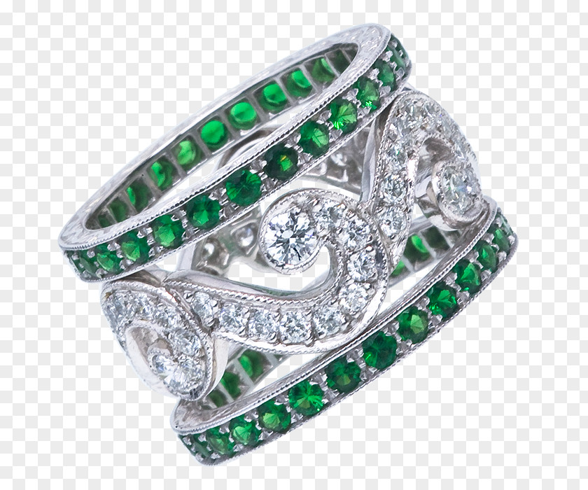 Emerald Bling-bling Silver Body Jewellery PNG