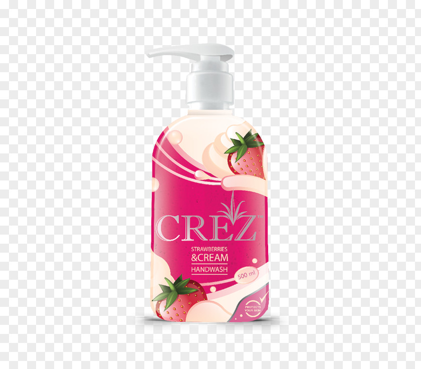 Strawberry Cream Lotion Hand Washing Oil Liquid PNG