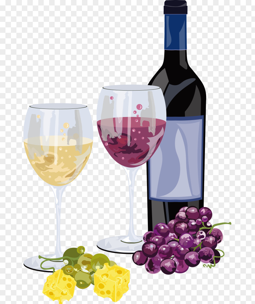 Vector Delicious Juice Red Wine Common Grape Vine PNG