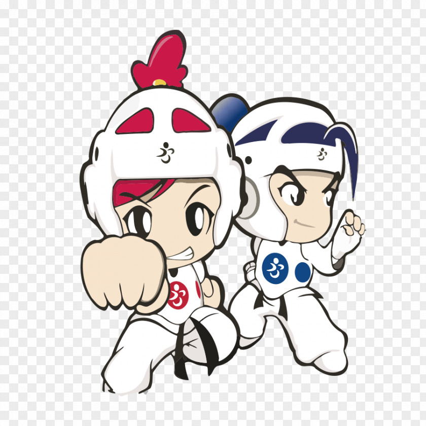 Cartoon Doll Taekwondo Poster PNG