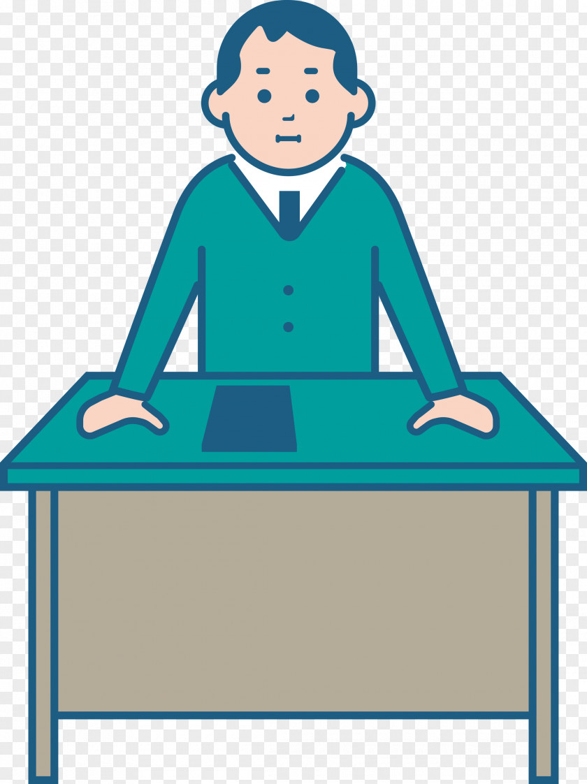 Teacher Desk Male PNG