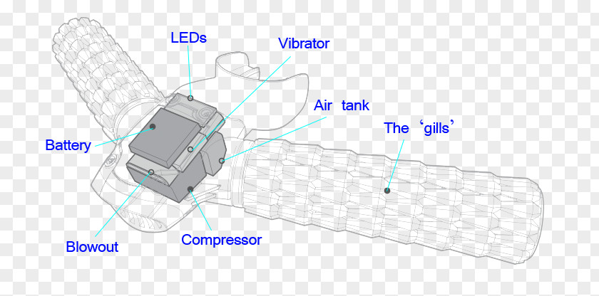 Oxygen Tank For Swimming Line Technology Angle PNG