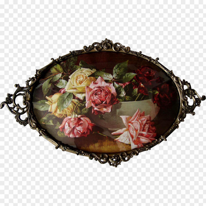 Painting Garden Roses Vintage Clothing Oil PNG