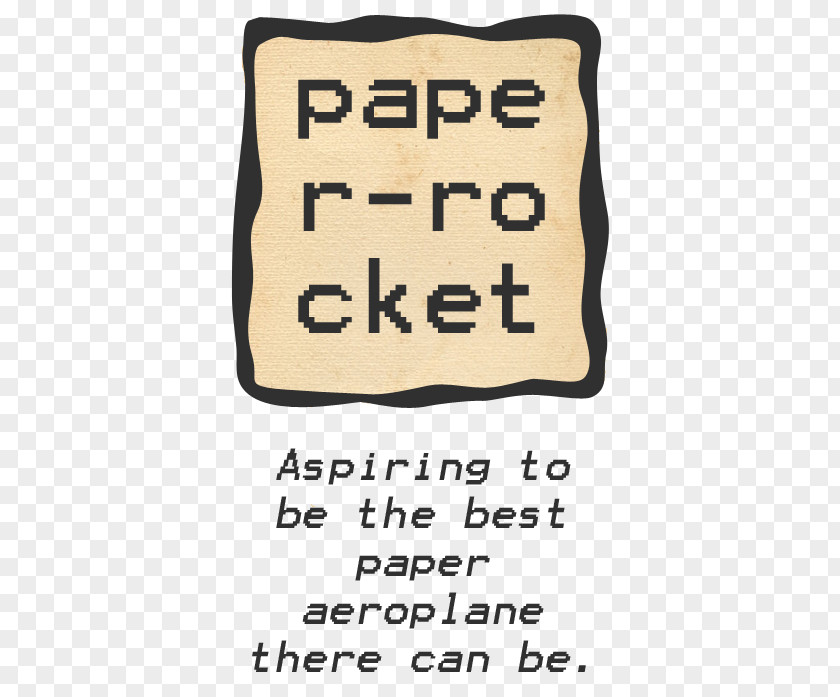 Paper Rocket Material Line Beige Font PNG