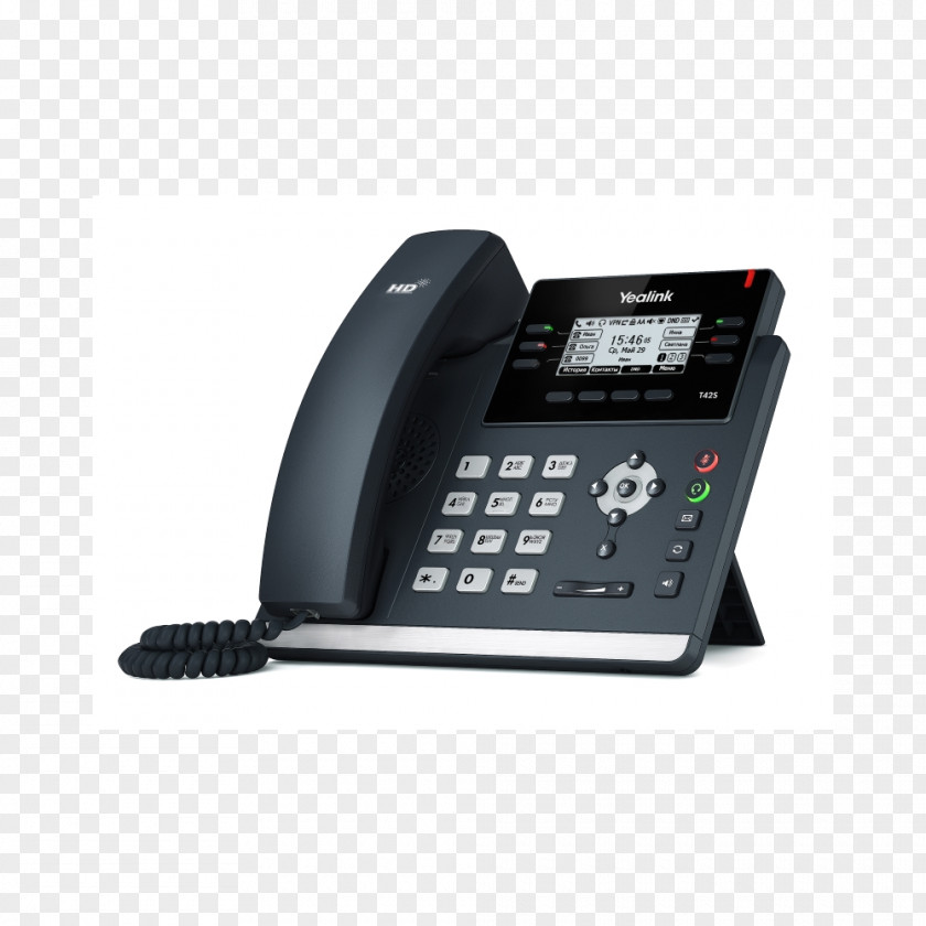 Skype VoIP Phone YEALINK Yealink T42S Telephone Session Initiation Protocol For Business PNG