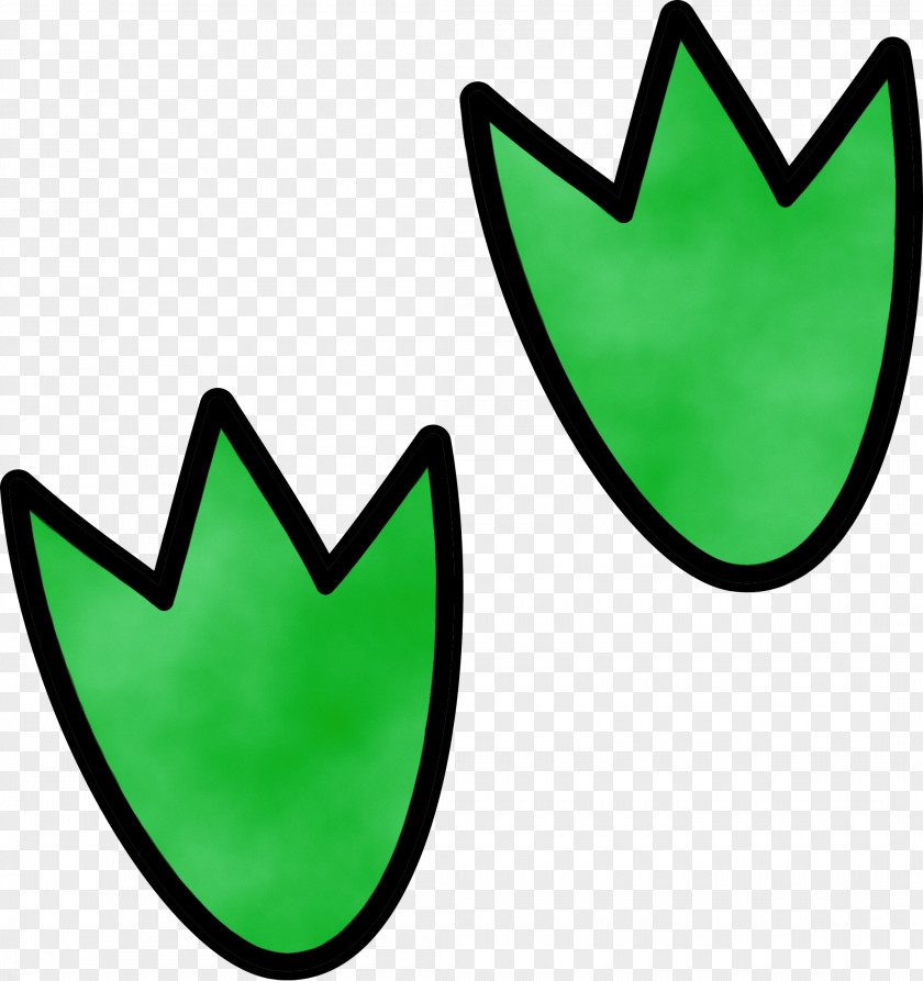 Symbol Green Leaf Watercolor PNG