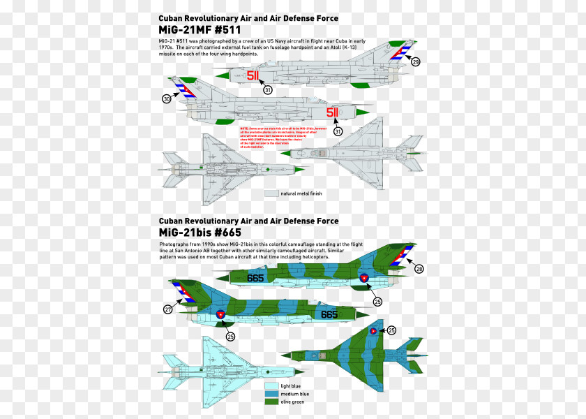 Aircraft Mikoyan-Gurevich MiG-21 Cuba MiG-21bis MiG-21MF MiG-21PFM PNG