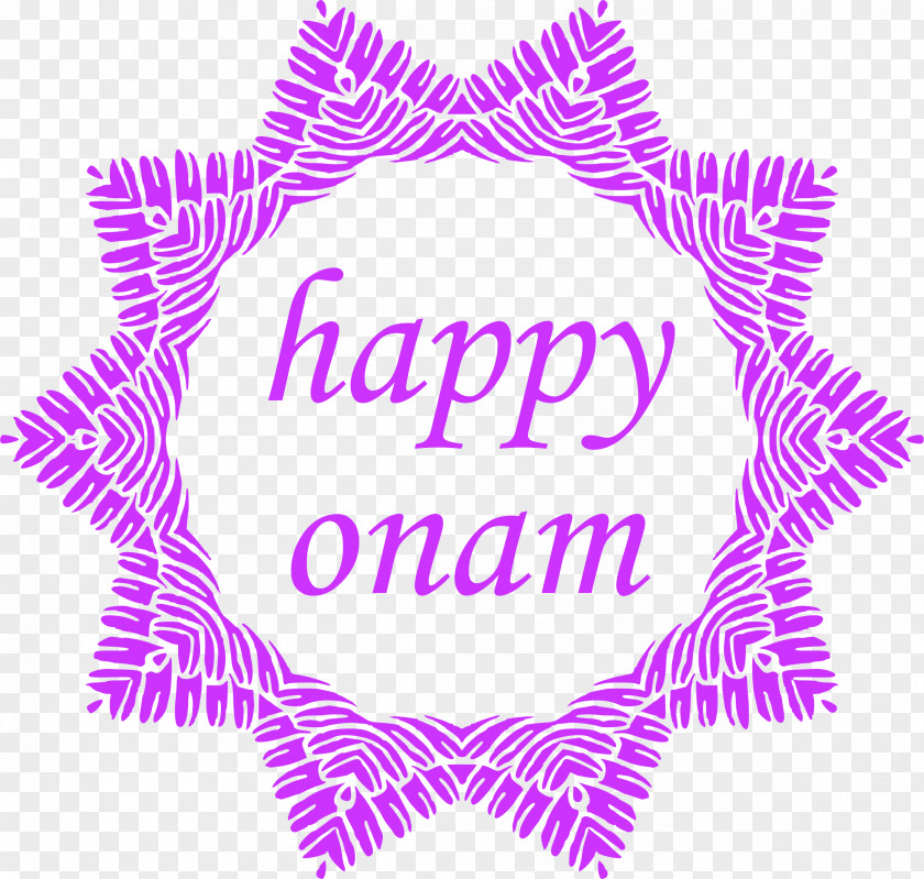 Happy Onam Festival Text . PNG