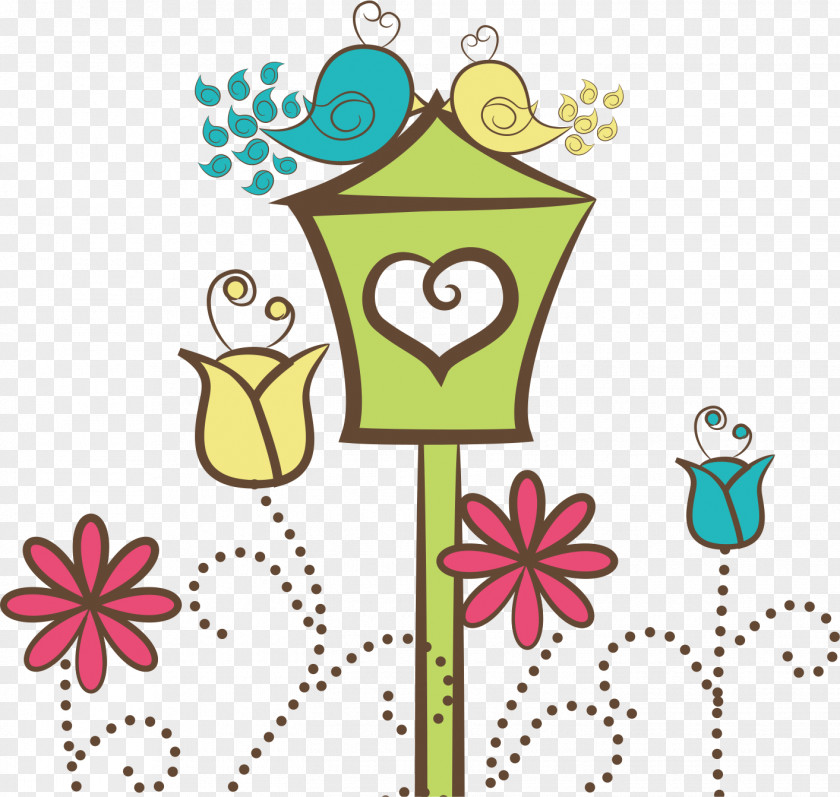Love Birds On A Vector-mail Snowflake Shape PNG