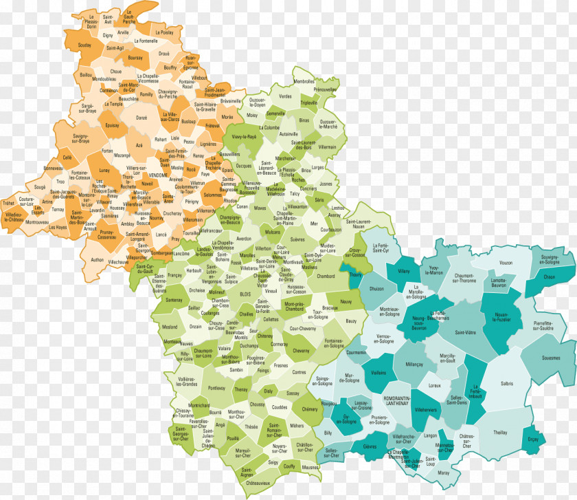 Map Loir Blois Couddes Cher Saint-Ouen PNG