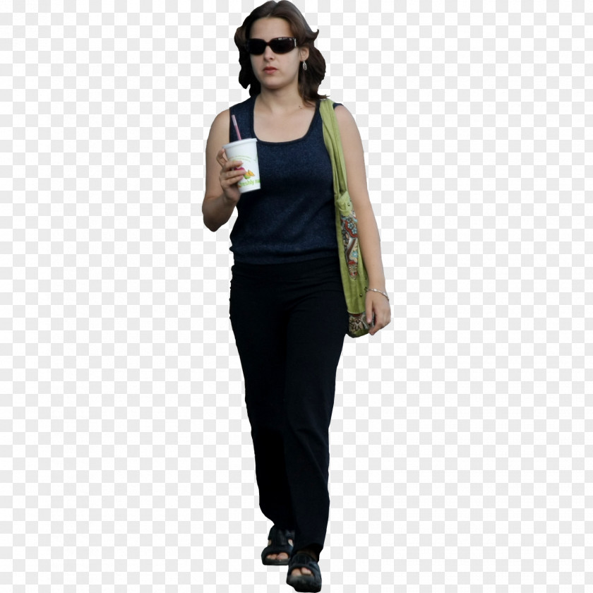 Women T-shirt Woman Walking PNG