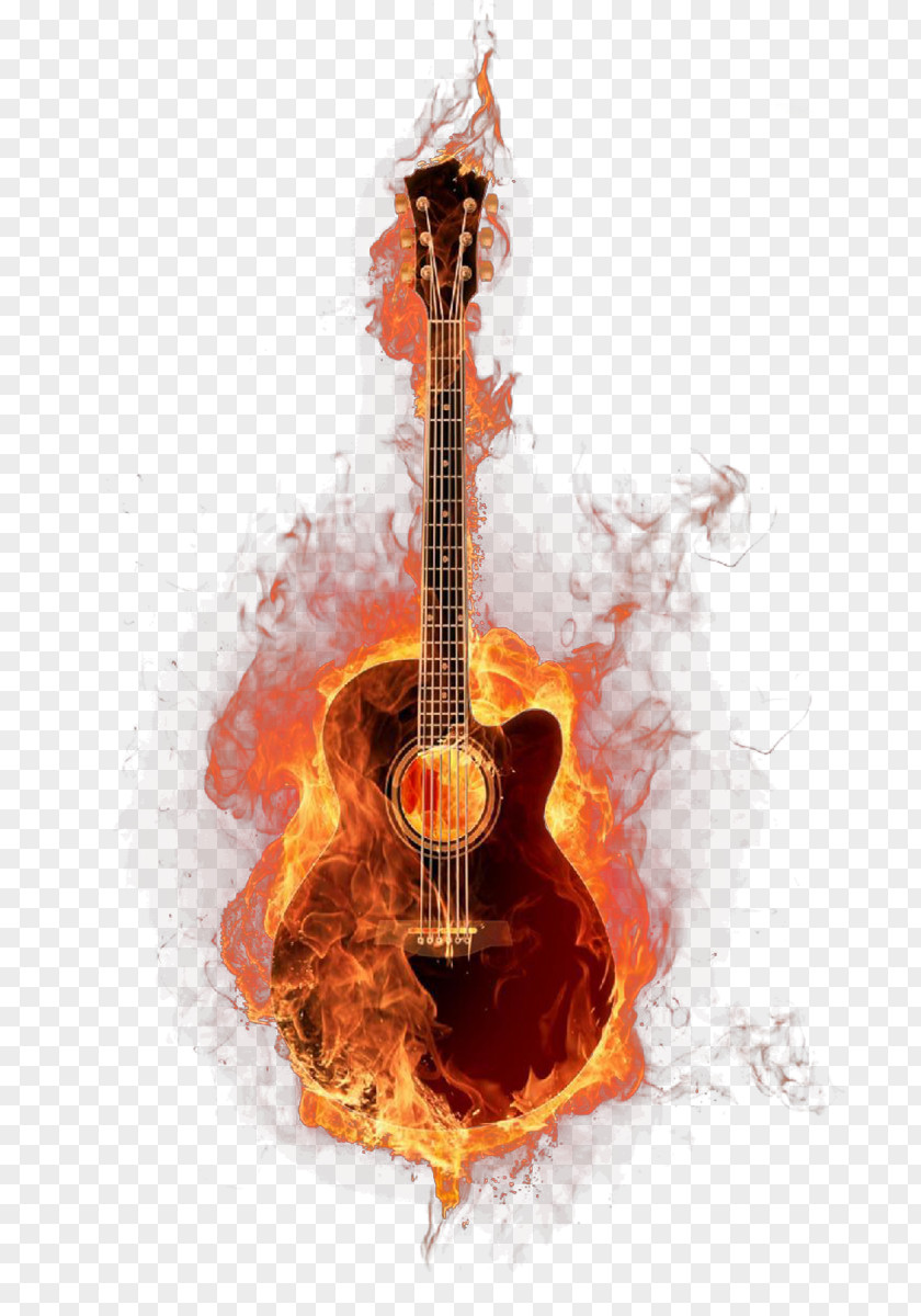 Acoustic Guitar Fire Clip Art PNG