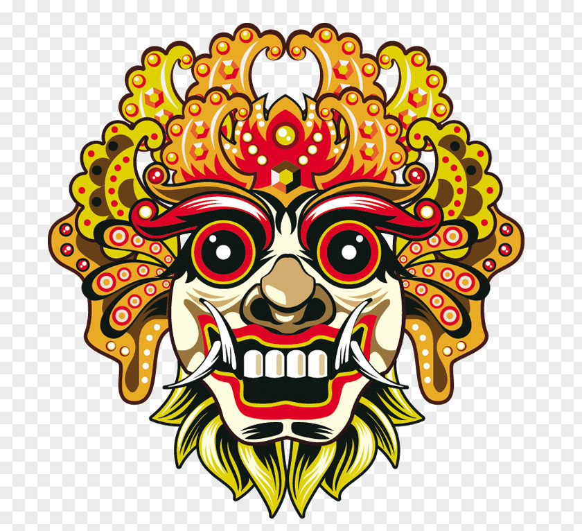Chiefs Face Bali Barong Mask Euclidean Vector PNG