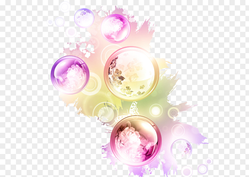 Dream Bubble Background Vector Flower Clip Art PNG