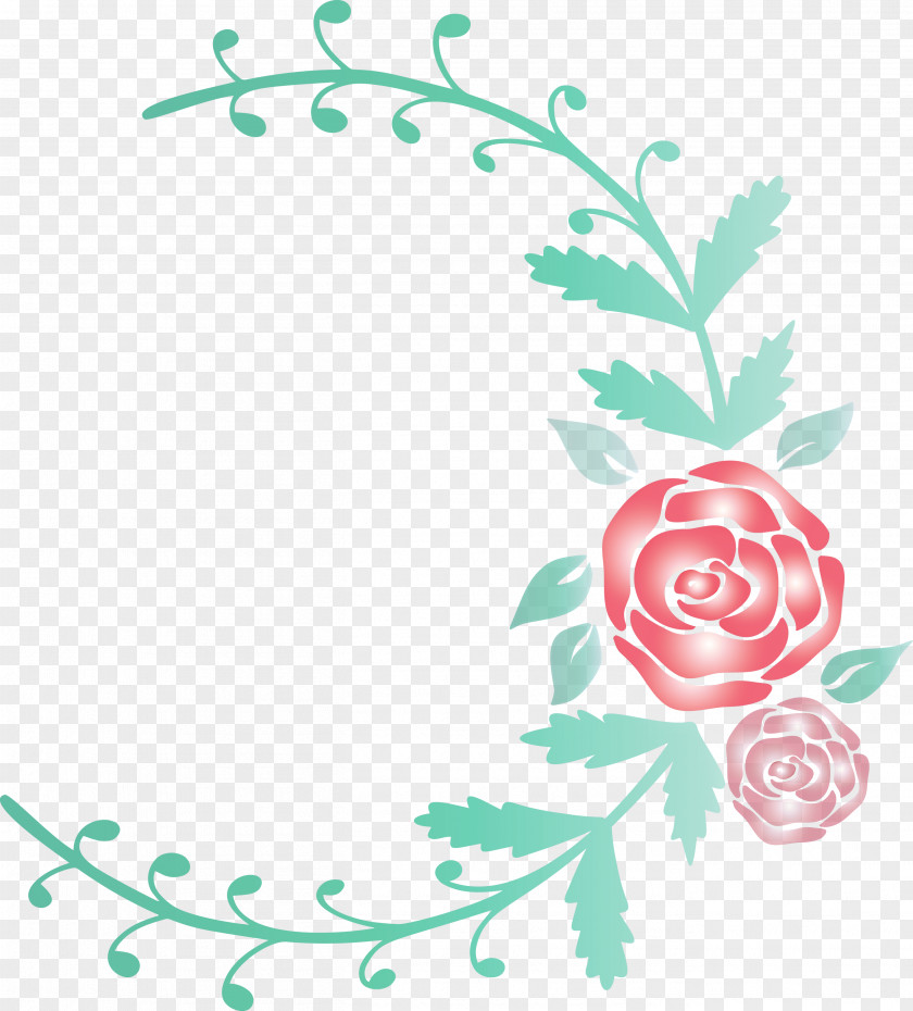 Rose Frame Flower Wedding PNG