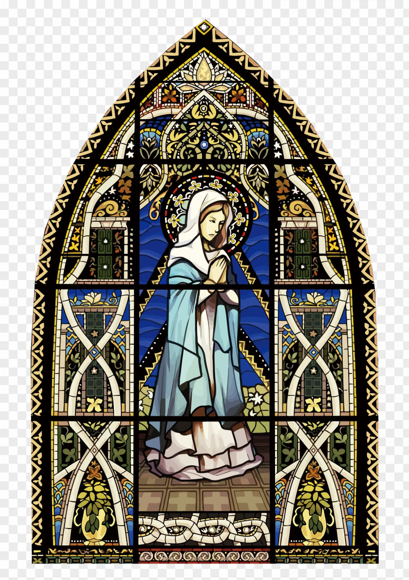 Vector The Glass Of Church Stained Window PNG