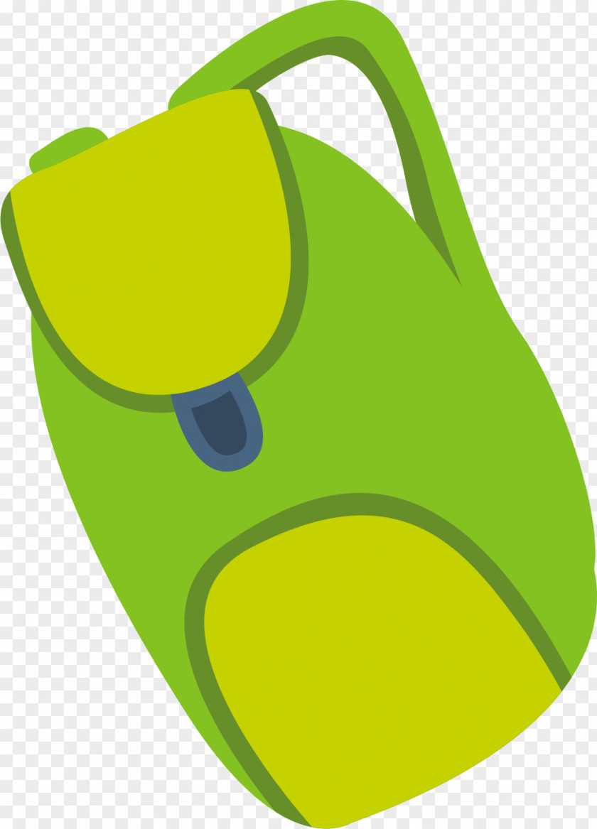 Cartoon Green Backpack Clip Art PNG