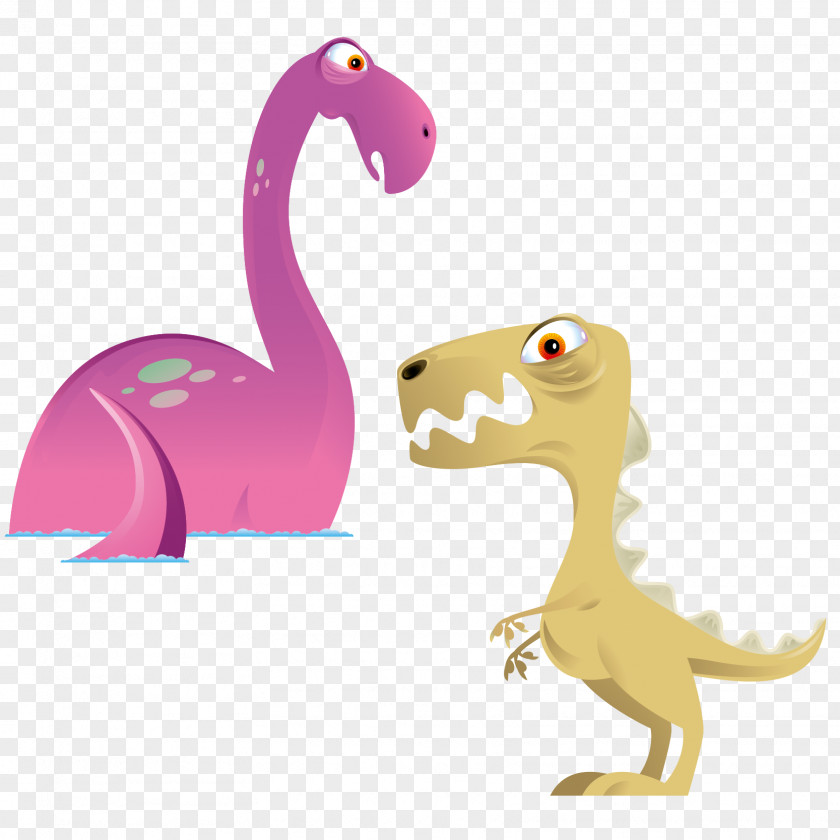 Cute Cartoon Dinosaur Vector Material Euclidean Illustration PNG