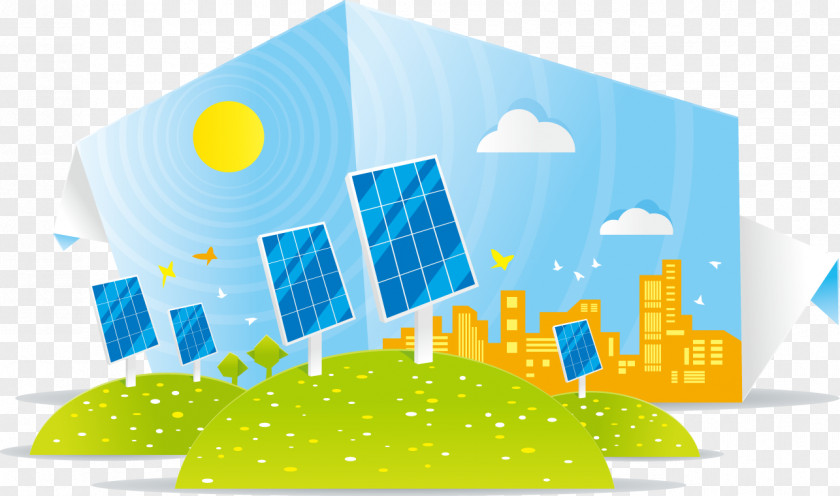 Decorative Solar Energy Panels Panel Illustration PNG