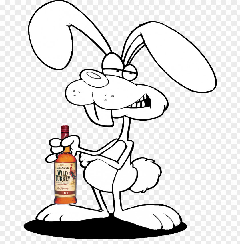Drunk Clipart Easter Bunny White Rabbit Line Art Clip PNG