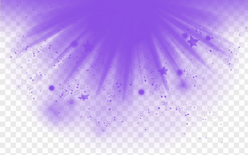 Purple Light Star Effect Element PNG