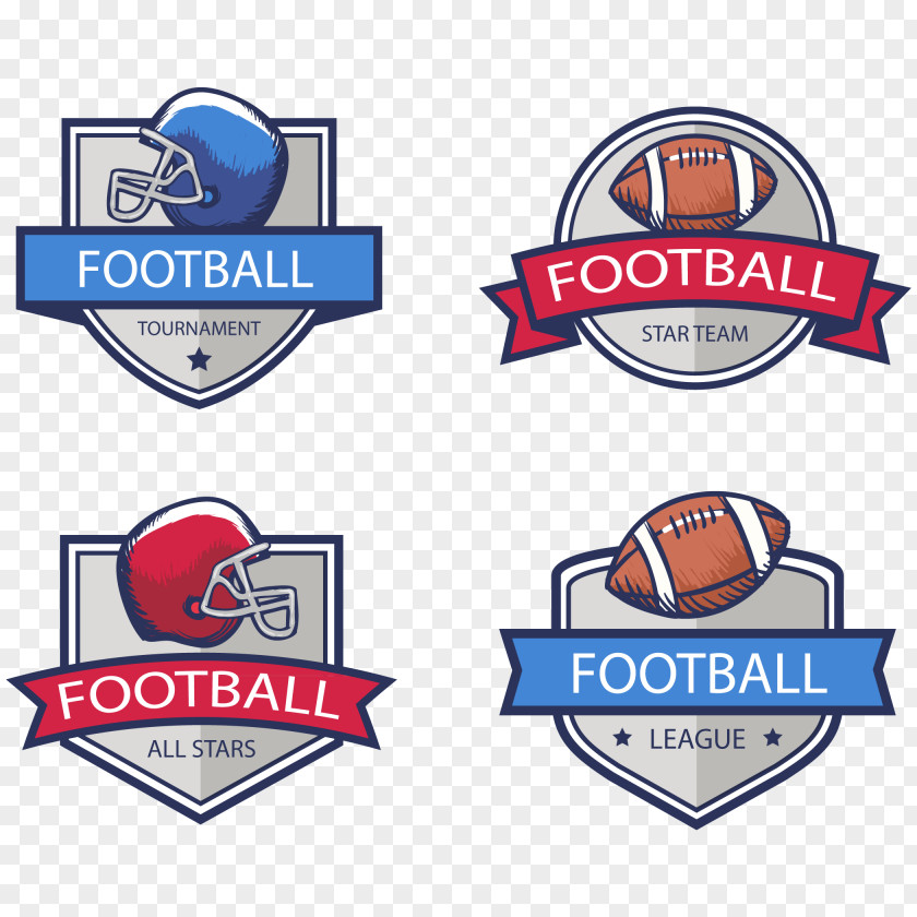 Vector American Football Badge Vintage Clothing Star PNG