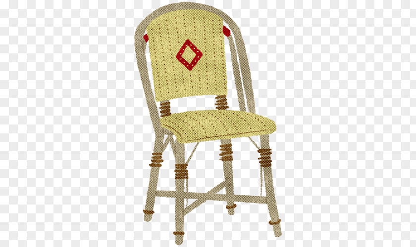 Yellow Rattan Chair Artwork Furniture Eetkamerstoel PNG