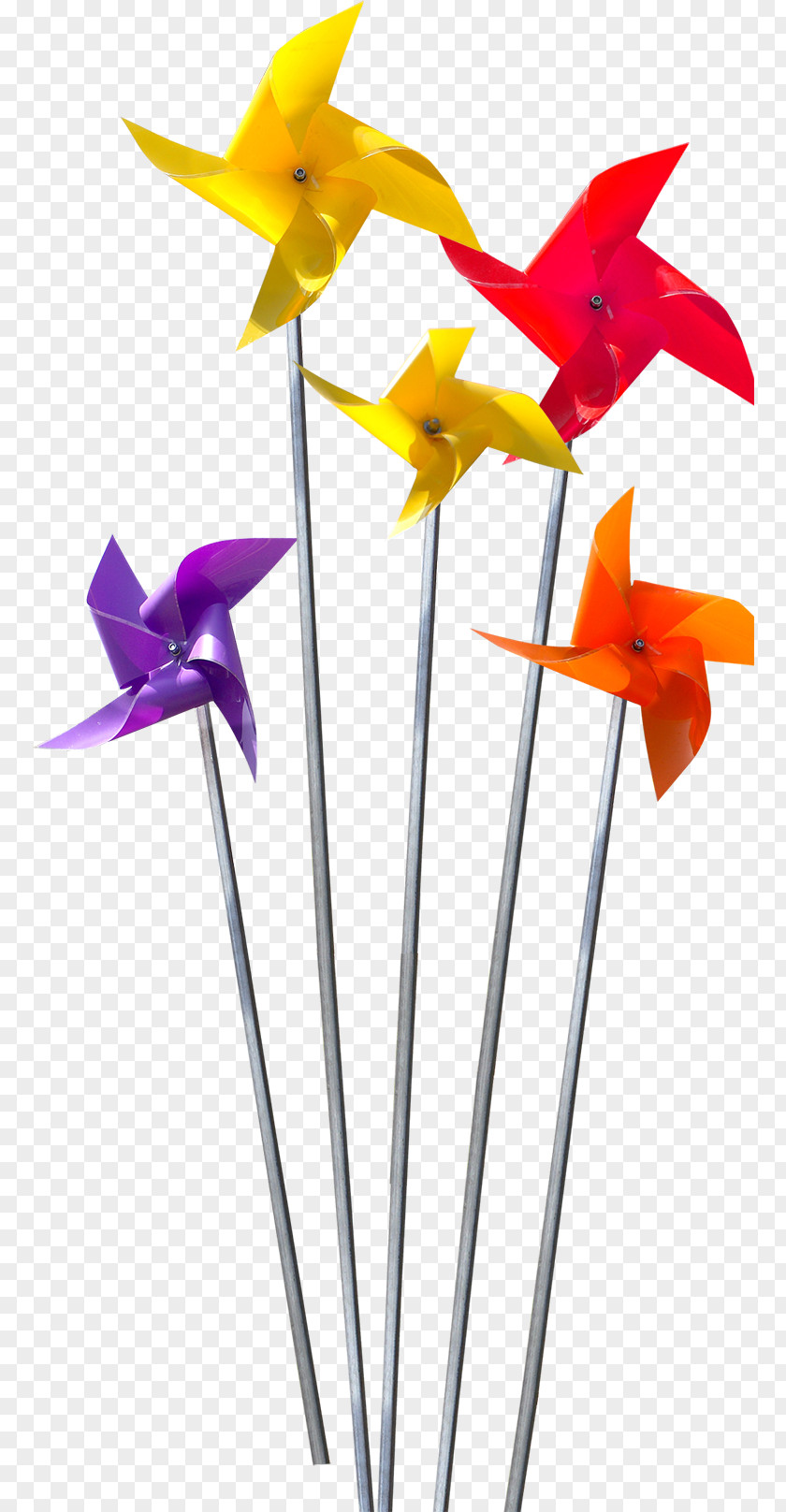 Colorful Windmill Paper PNG