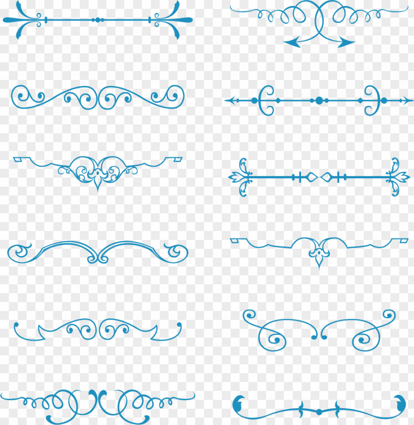 European-style Flower Vine Separator Bar PNG