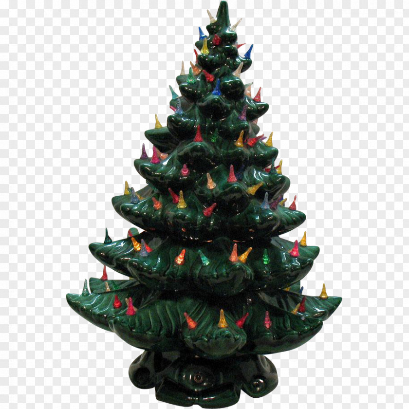 Light Christmas Lights Tree Ceramic PNG