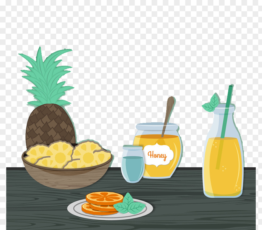 Delicious Oranges And Pineapple Juice Vector Fruit Cut Slice Orange PNG