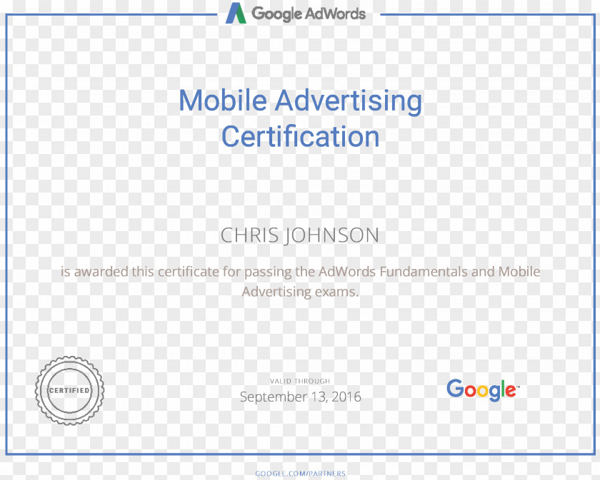 Google Ads Certification Partners AdWords PNG