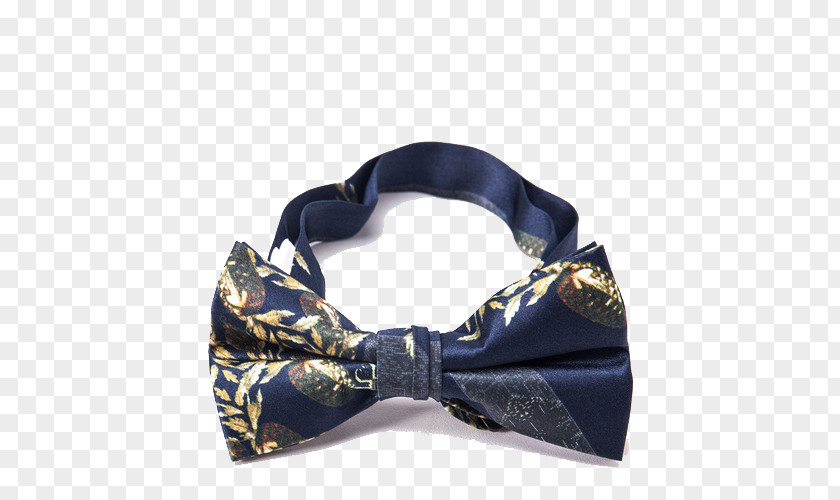 Men's Blue Print Bow Tie Shoelace Knot PNG