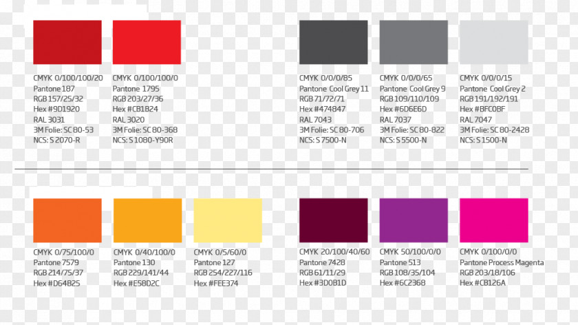 Color Blocks RAL Colour Standard Natural System Graphic Design PNG