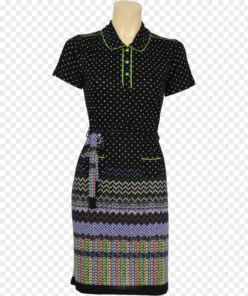 King Louie Tartan Polka Dot Sleeve Dress PNG