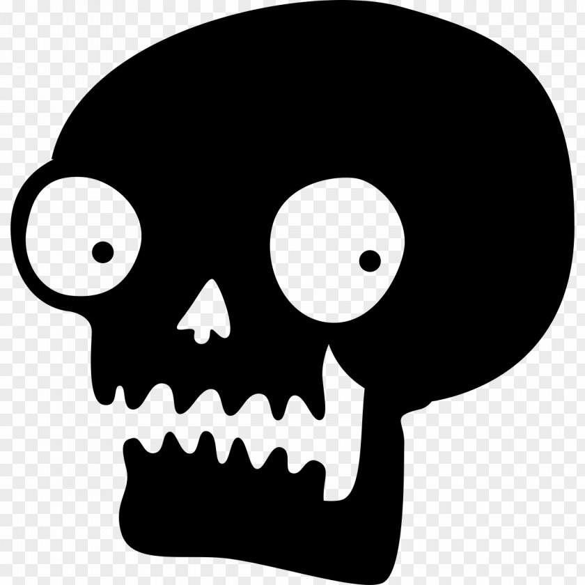 Screaming Skull Nose Jaw White Clip Art PNG