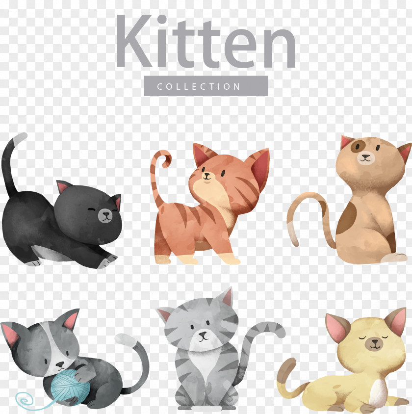 Cartoon Cute Cat Vector Dog Kitten Illustration PNG
