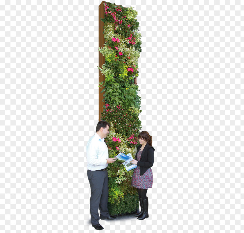 Garden Wall Green Flowerpot Panelling PNG