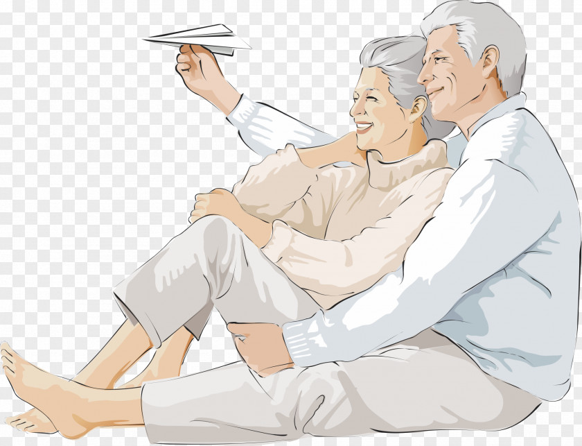 Happy Old Man Age Cartoon PNG