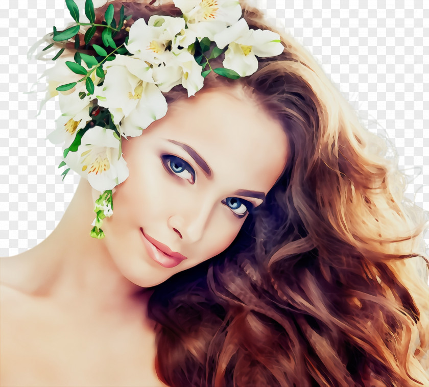 Long Hair Forehead Crown PNG